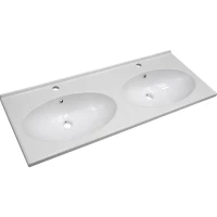 Раковина Misty Р-Стп14120-Д2Р 121x48 см, накладная, белый