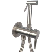 Гигиенический душ Paffoni Tweet Round Mix ZDUP110ST со смесителем, нержавеющая сталь