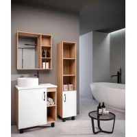 Комплект мебели дуб сонома/белый матовый 67 см Grossman Флай 107001 + 507001 + GR-3013 + 207001