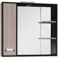Зеркальный шкаф 75x71,2 см венге луизиана/ясень шимо светлый L Onika Гамма 207518