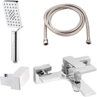 Смеситель для ванны AQG Delta 01DEL419CR с душевым гарнитуром, хром