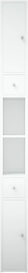 Пенал напольный белый глянец/белый матовый L/R Corozo Энри SD-00000582 - фото 1