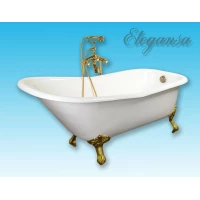Ванна чугунная Elegansa Schale Gold Н0000261 167,6x76,5 см, отдельностоящая, белый