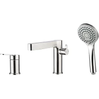 Смеситель на борт ванны Gappo G1199-30 с душевым гарнитуром, сатин