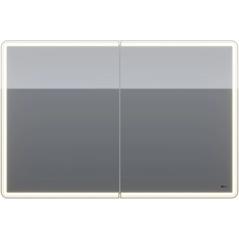 Зеркальный шкаф 120x80 см белый глянец Lemark Element LM120ZS-E