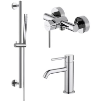 Комплект смесителей Aquatek Европа AQ1331CR с душевым гарнитуром, хром