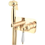 Изображение товара гигиенический душ cezares aphrodite-dif-03/24-bi со смесителем, золото 24 карата