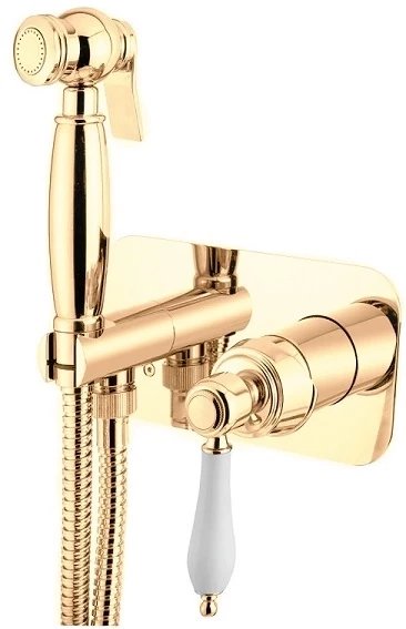 Гигиенический душ Cezares APHRODITE-DIF-03/24-Bi со смесителем, золото 24 карата