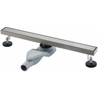 Душевой трап (лоток) Grocenber T500NK 50 см, с решеткой, 2 в 1 под плитку, никель