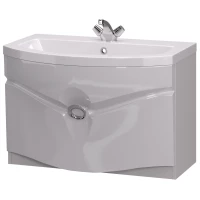 Тумба с раковиной белый глянец 80,6 см Aima Design Cloud У40416