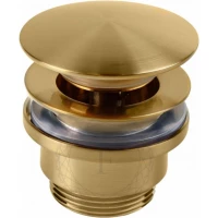 Донный клапан для раковины Filarete FL75GL универсальный, золотой брашированный