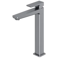 Смеситель для раковины Omnires Parma PM7412/1IN с донным клапаном, нержавеющая сталь