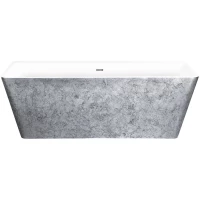 Акриловая ванна Lagard Vela Treasure Silver lgd-vla-ts 168x80 см, отдельностоящая, серебряный