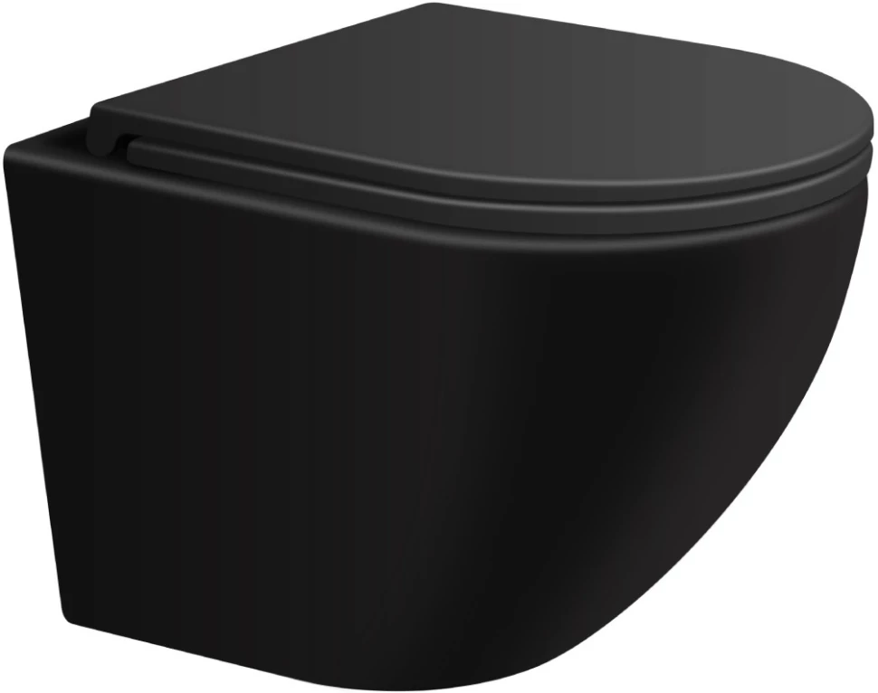 Унитаз подвесной Avimano Emotion 1000022 безободковый, с сиденьем микролифт, черный матовый
