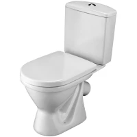 Унитаз-компакт Santek Алькор 1.WH30.2.196 косой выпуск, с сиденьем полипропилен, белый