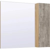 Зеркальный шкаф 85x75 см дуб/серый камень L/R Runo Мальта 00-00001104