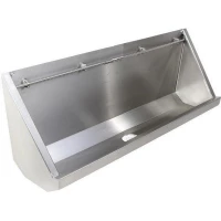 Писсуар коллективный Nofer 13003.24.S подвесной, скрытый/наружный подвод воды, нержавеющая сталь