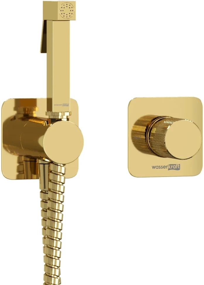 Гигиенический душ WasserKRAFT Ems A7651.280.238.216 со смесителем, золотой