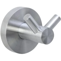 Крючок Nofer Niza 16852.S двойной, для ванны, нержавеющая сталь