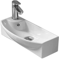 Раковина WeltWasser Aisbach 7946 GL-WT L 10000008694 45,5x22 см L, рукомойник, белый