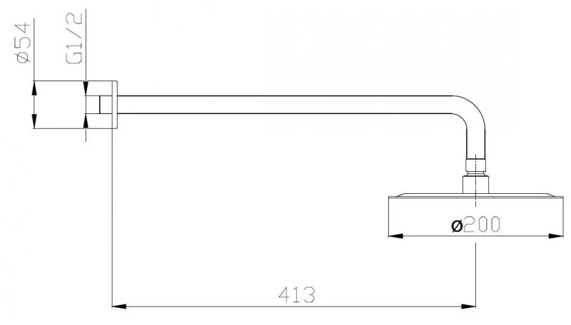 Верхний душ 200 мм BelBagno Ancona ANCONA-SLD-CRM