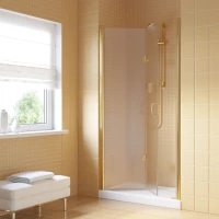 Душевая дверь Vegas Glass GPS LUX 95 09 02 L 95 см L, профиль золотой, стекло шиншилла