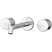 Смеситель для раковины Teska Grand Shine E5320 встраиваемый, без донного клапана, хром/белый