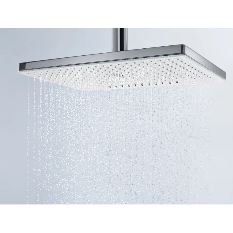 Верхний душ, EcoSmart. 9 л/мин, с потолочным подсоединением 100 мм Hansgrohe Rainmaker Select 460 1jet 24012400