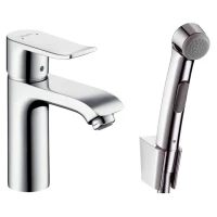 Смеситель для раковины 110 с гигиеническим душем Hansgrohe Metris 31285000