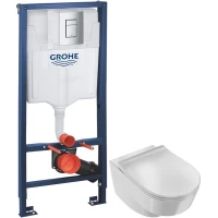 Комплект подвесной унитаз Jacob Delafon Odeon Rive Gauche EDR102-00 + E24889-00 + система инсталляции Grohe 38772001