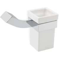 Стакан для зубных щеток Stil Haus Fluid FL10(08-BI) настенный, хром/белый