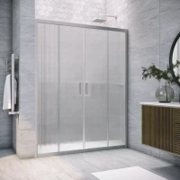 Душевая дверь Vegas Glass Z2P NOVO h2000 195 07 Moru 195 см, профиль матовый хром, стекло рифленое