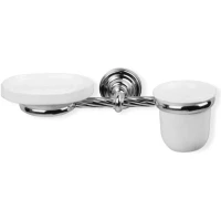 Стакан для зубных щеток с мыльницей Stil Haus Giunone G14(08) настенный, хром