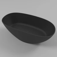 Ванна из литьевого мрамора Whitecross Onyx A 0204.160075.201 160x75 см, отдельностоящая, черный матовый