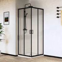 Душевой уголок 90x90 см Vincea City VSS-5CT900CLB прозрачное