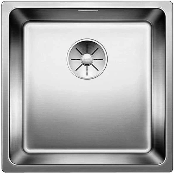Кухонная мойка Blanco Adano 400-IF InFino зеркальная полированная сталь 522957 кухонная мойка blanco etagon 500 if нерж сталь зеркальная полировка без клапана автомата 521840