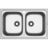Кухонная мойка Pyramis Athena 2B сатин 107153101
