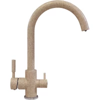 Смеситель для кухни с подключением к фильтру песочный Polygran Элара Дуо 627697