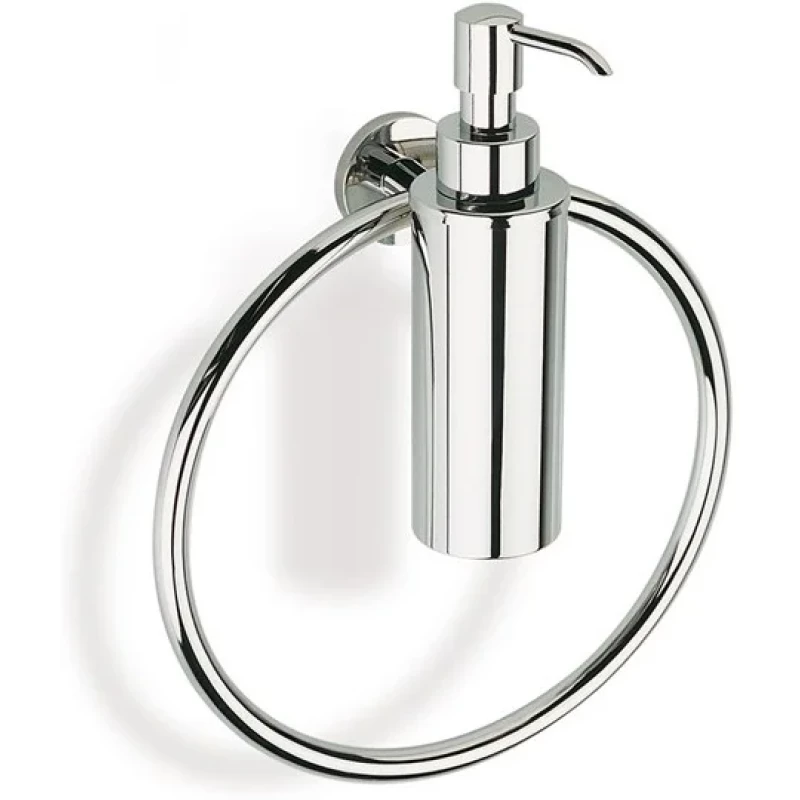 Полотенцедержатель кольцо с дозатором для жидкого мыла Stil Haus Medea ME79D(08) хром