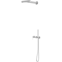 Душевой комплект Abber Perfekte 316 AF8A18BST 300 мм, со смесителем, нержавеющая сталь