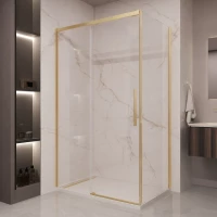 Душевой уголок Vincea Stella VSR-1ST9016CLG 160x90 см, профиль золотой матовый, стекло прозрачное