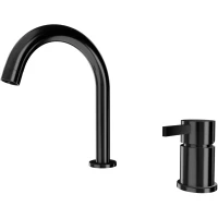 Смеситель для раковины Remer Metrica MC57CFP без донного клапана, черный хром матовый