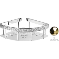 Полка для ванной Sanibano HL073/GOLD 22x22 см, угловая, золотой