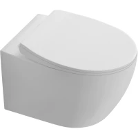 Унитаз подвесной Aquatek Сириус AQ1582T-00 безободковый, торнадо, с сиденьем микролифт, белый