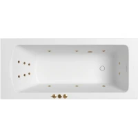 Ванна из литьевого мрамора Whitecross Coin Solid Surface 0224.170075.200.SMART.BR 170x75 см, с гидромассажем, белый матовый