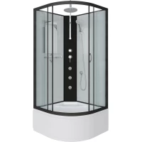 Душевая кабина 90x90x240 см Niagara NG-6708-14BKTG прозрачное