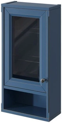 Шкаф одностворчатый синий матовый L Caprigo Jardin 10492L-B036