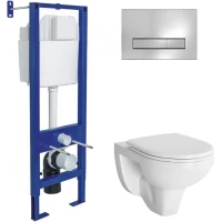 Комплект подвесной унитаз Berges Gamma + система инсталляции Berges Atom Line 410 043312