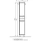 Шкаф-колонна ЭМИЛИ-М с бельевой корзиной Акватон 1A137203EM010 - 2