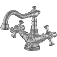 Смеситель для раковины Zorg Antic A 7009U-SL серебро